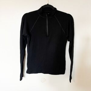Icebreaker kids black 1/4 zip pullover unisex 14‎ years/large